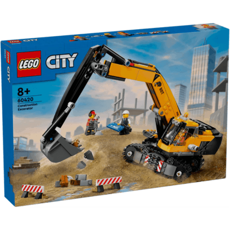 Lego City 60420 Yellow Construction Excavator Playset for Ages 8 & Up Curious Minds