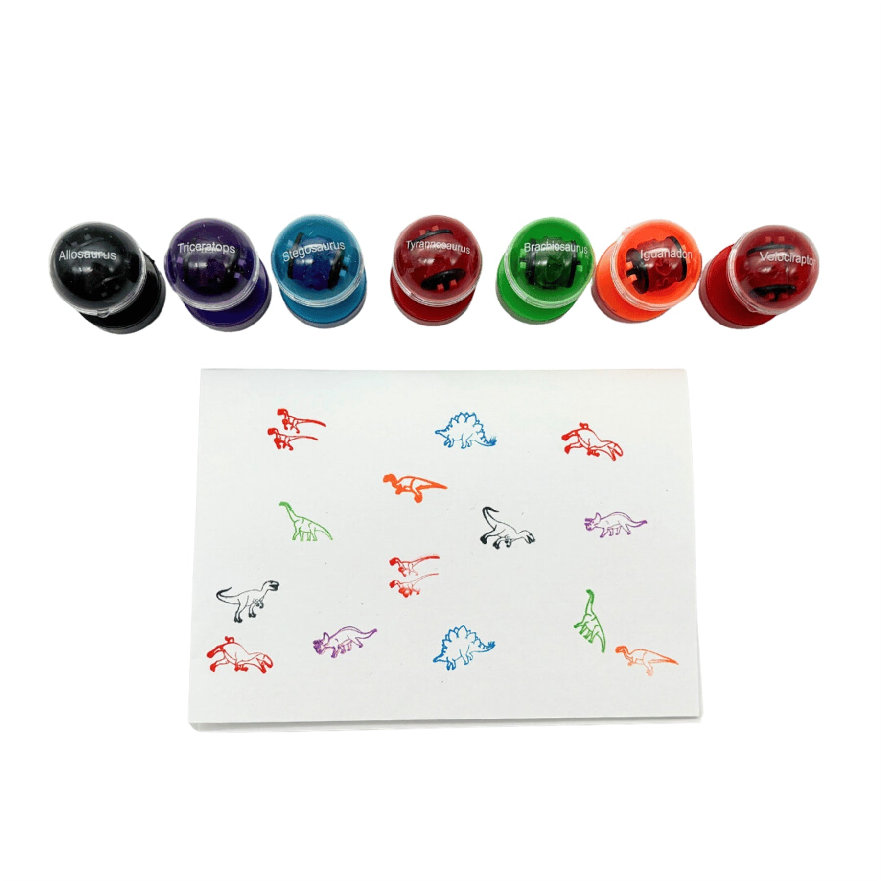 Double Sided Self Inking Dinosaur Stamper with Roller (single) Curious Minds