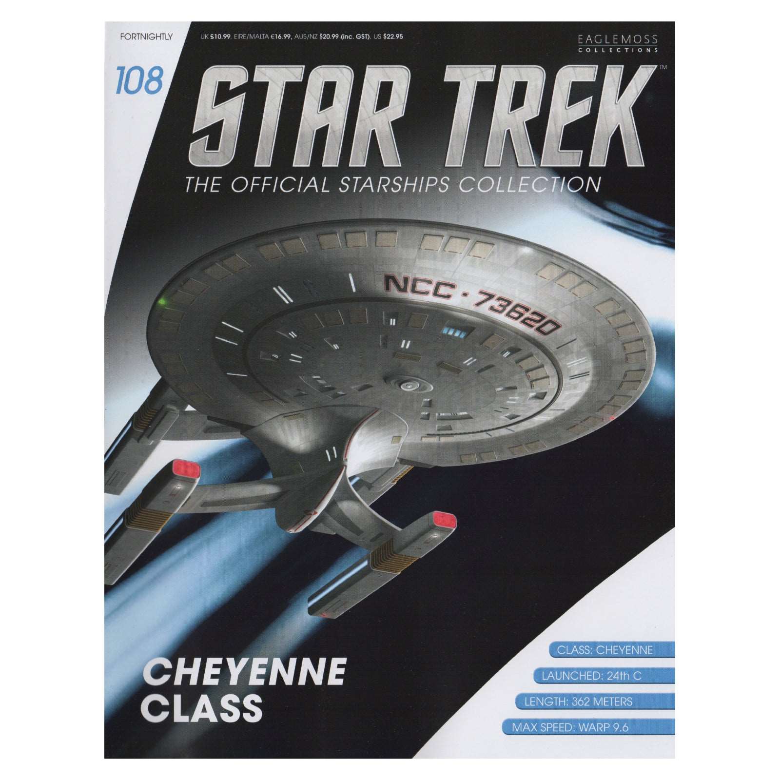 #108 Cheyenne-class (U.S.S. Ahwahnee NCC-73620) Diecast Model Ship (Eaglemoss / Star Trek) Real Merch