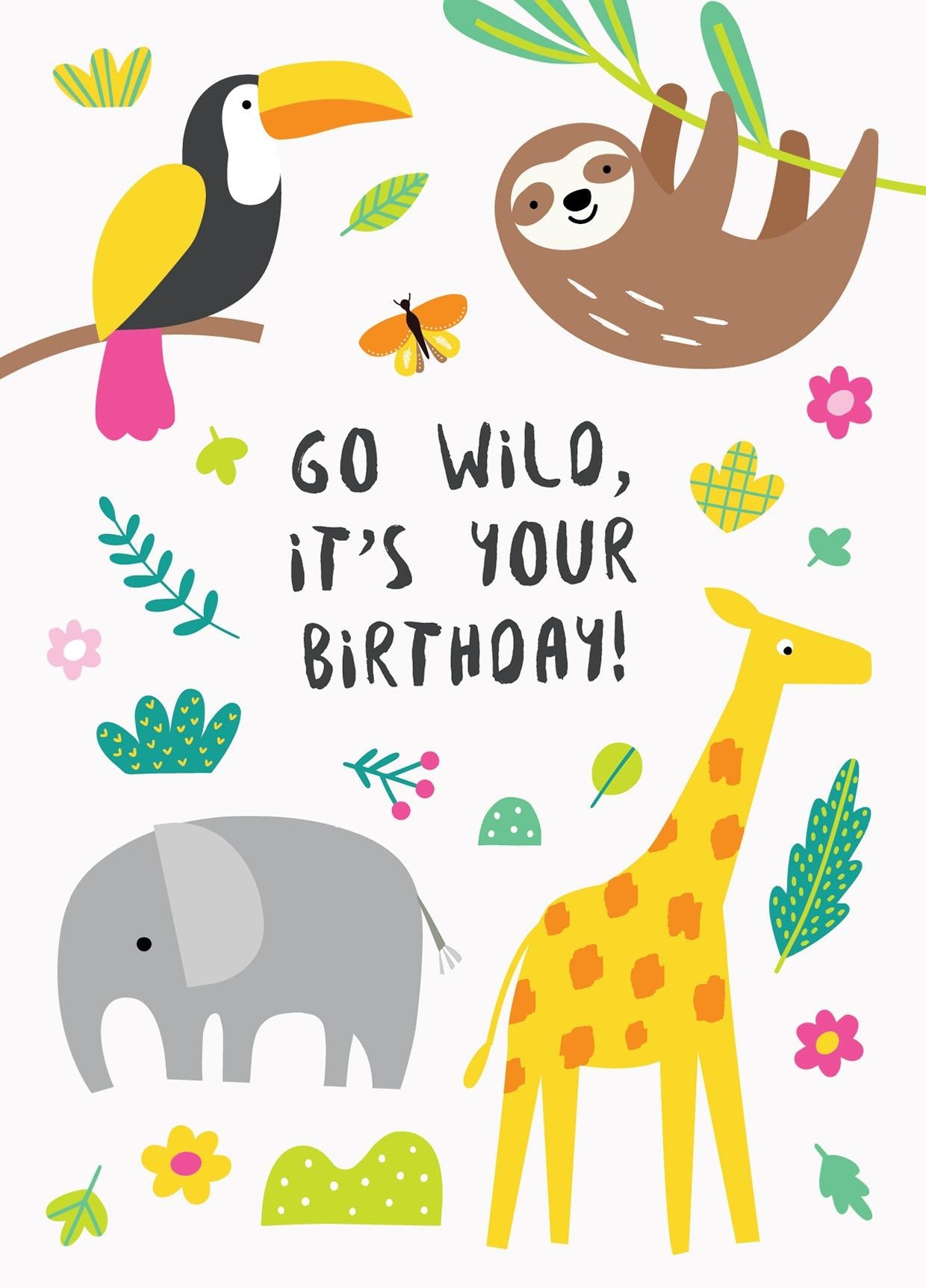 Go Wild, It's Your Birthday! Birthday Card (105 x 148 mm) Curious Minds