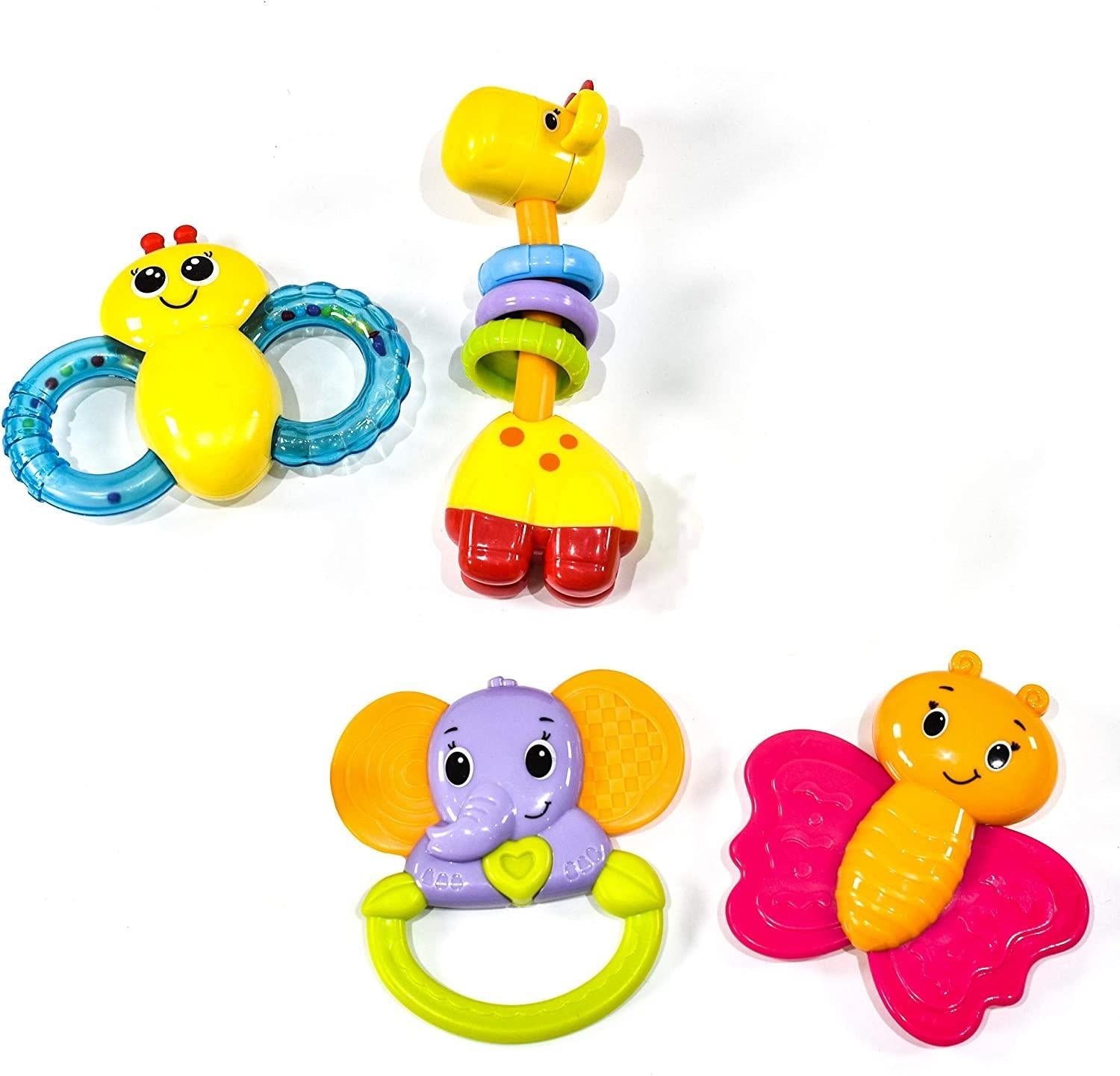 Baby's Soothing Sensory Giraffe Ring Teether Toy Curious Minds