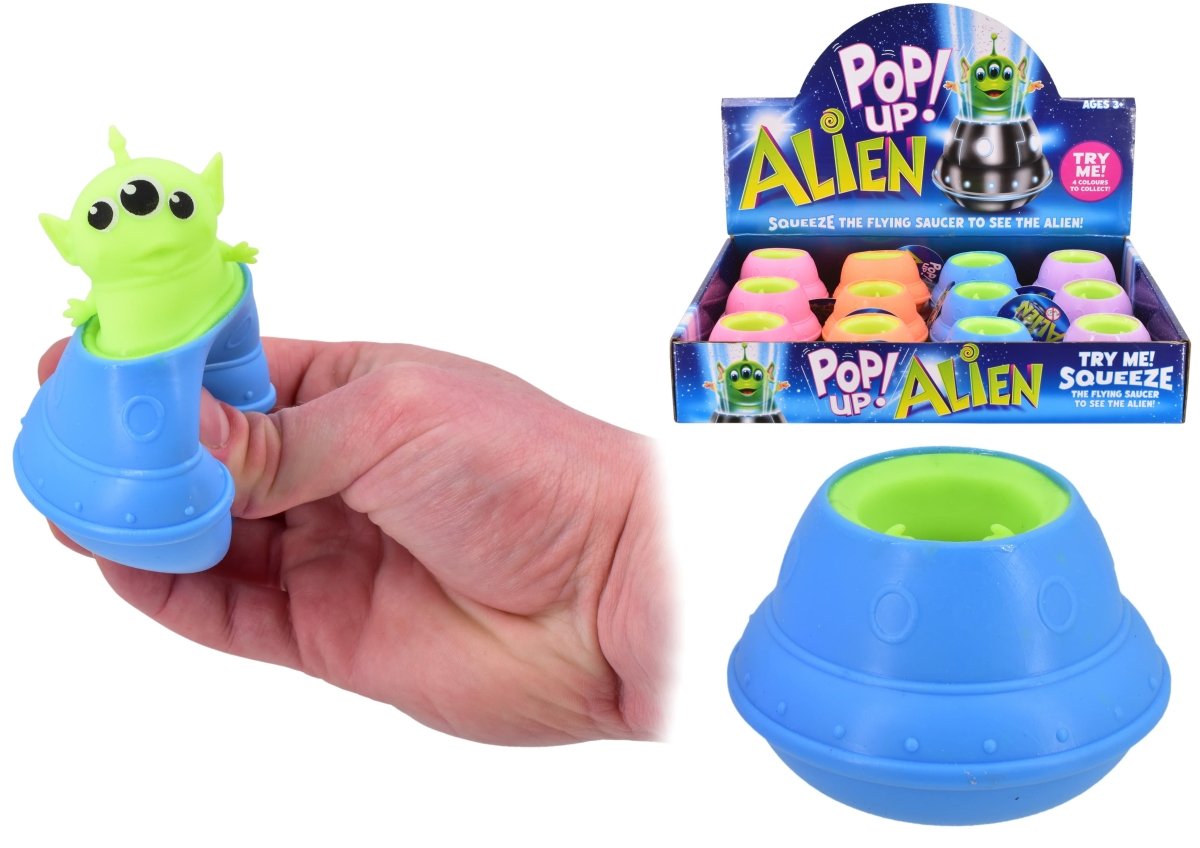 Alien in Space Craft Squishy Pop Up Toy for Ages 3 & Up - 4 to Collect - The Imagination ShopToys & Games > Toys > Pocket Money Toys