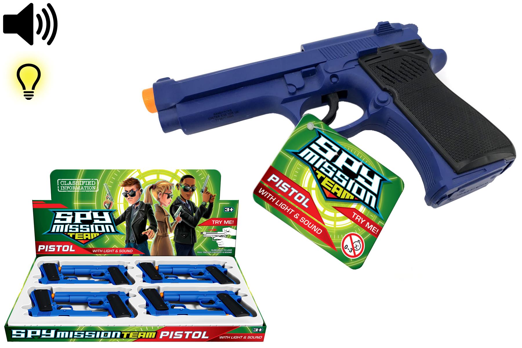 Children's Pretend Spy Gun with Realistic Light & Sound Effects Curious Minds