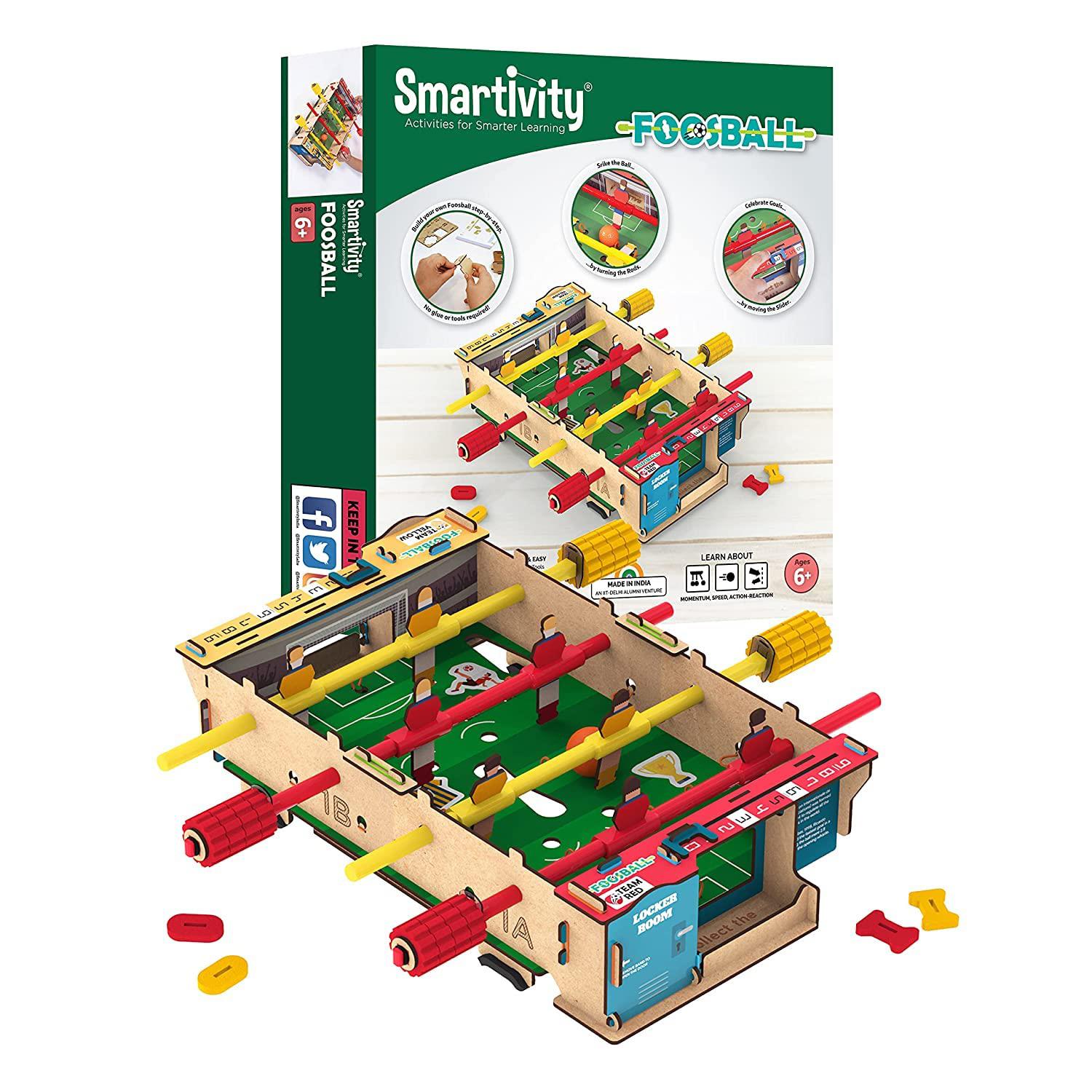 Smartivity Foosball | Build-It-Yourself Multiplayer STEAM Board Game Curious Minds