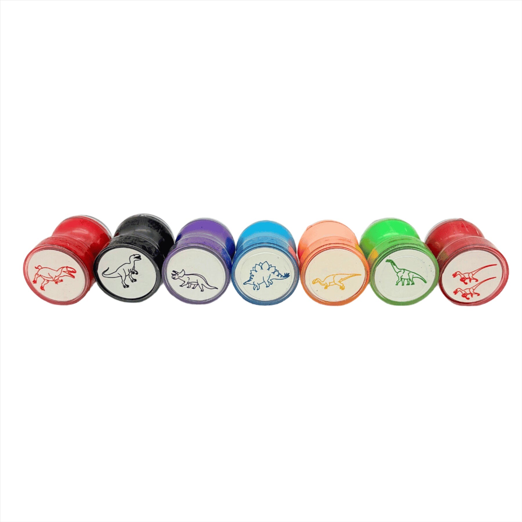 Double Sided Self Inking Dinosaur Stamper with Roller (single) Curious Minds