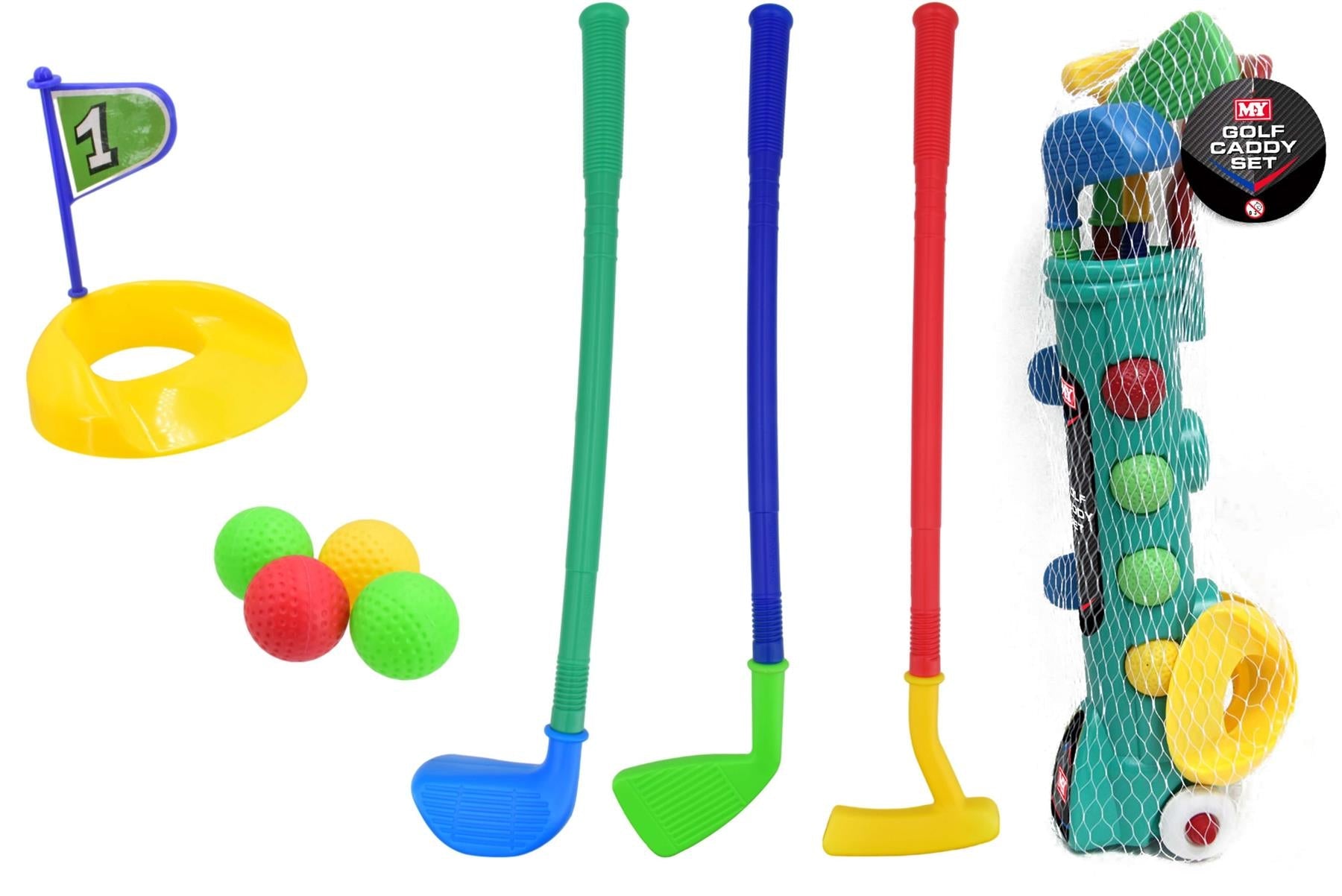 Children's Colourful Golf Caddy Outdoor Toy Playset Curious Minds