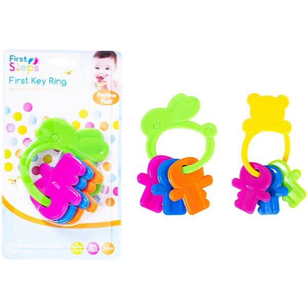 Baby's First Key Ring Rattle and Teether Toy in Assorted Designs - The Imagination ShopToys & Games > Toys > Baby Toys > Teethers