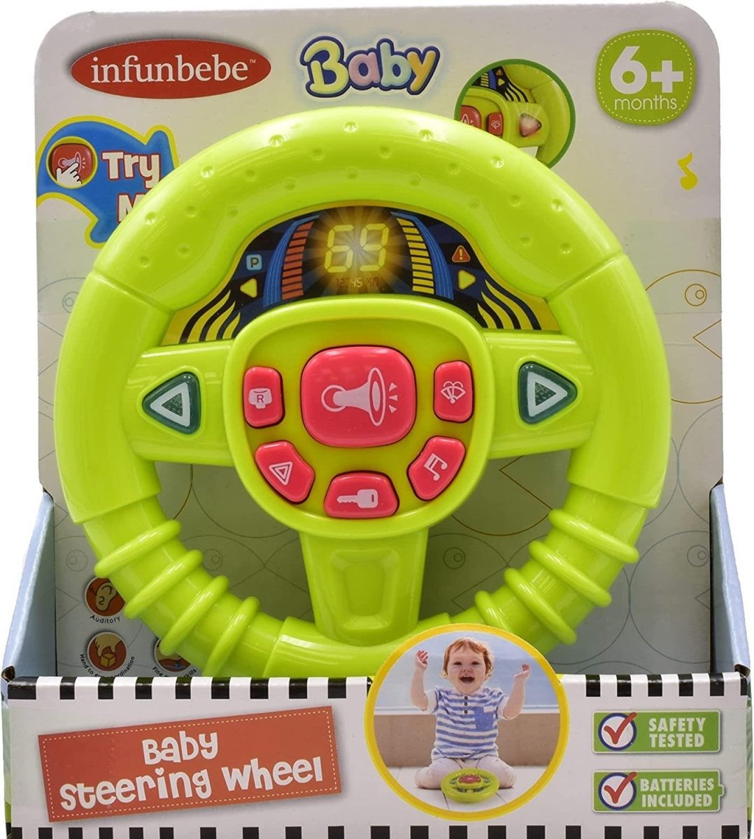 Baby's Pretend Steering Wheel with Sound Effects - The Imagination ShopToys & Games > Toys > Baby Toys