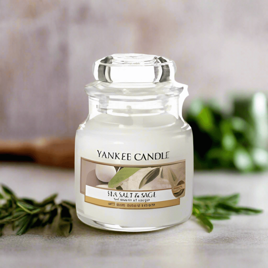 Yankee Candle Sea Salt, and Sage Small Jar Scented Candle Yankee Candle