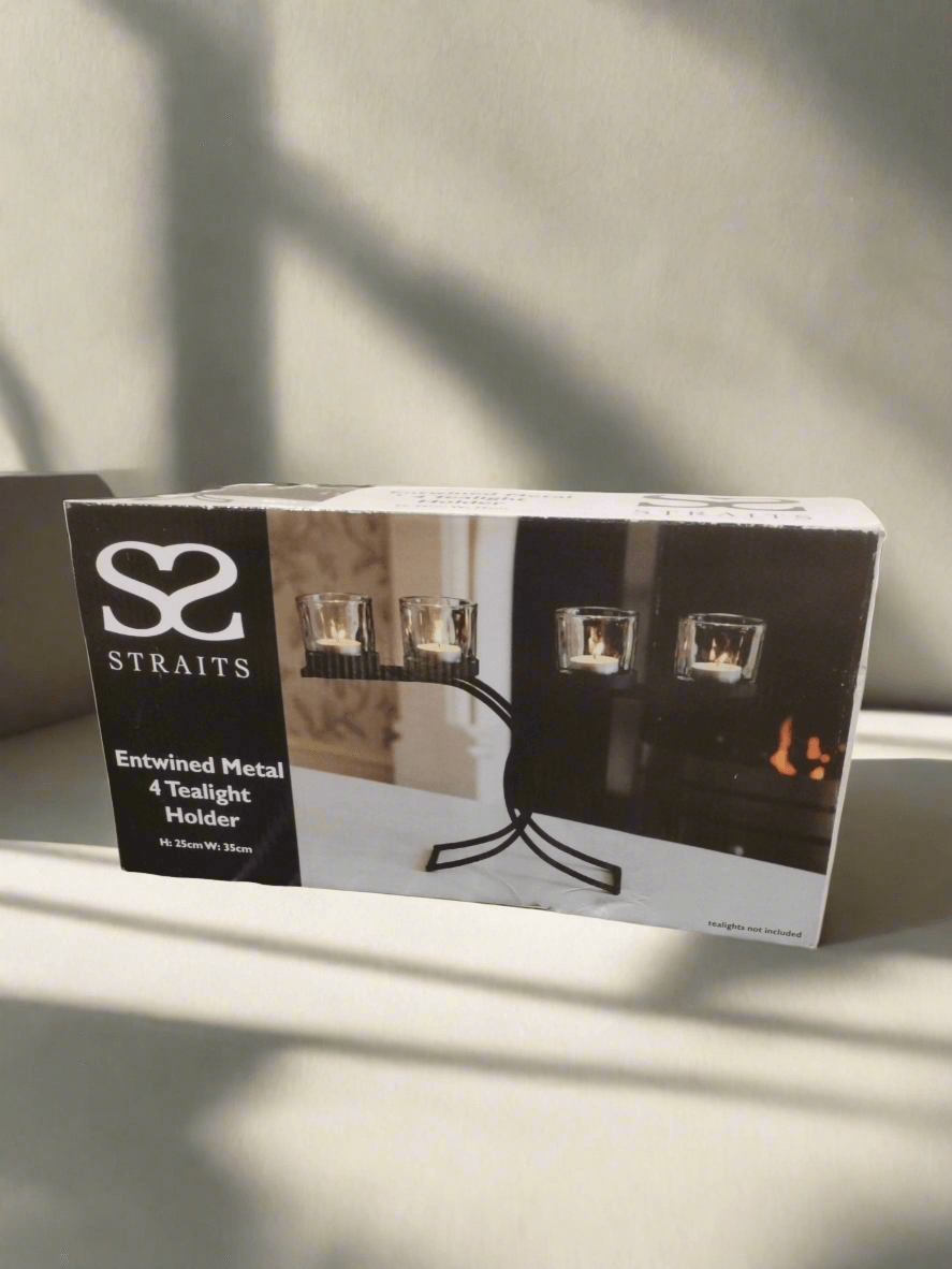 Straits Entwined Metal 4 Tealight Holder Straits