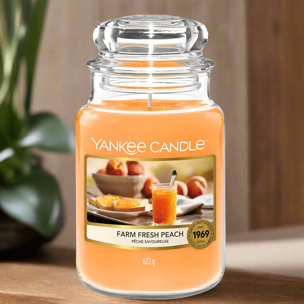 Yankee Candle Farm Fresh Peach - Large Jar Scented Candle Yankee Candle