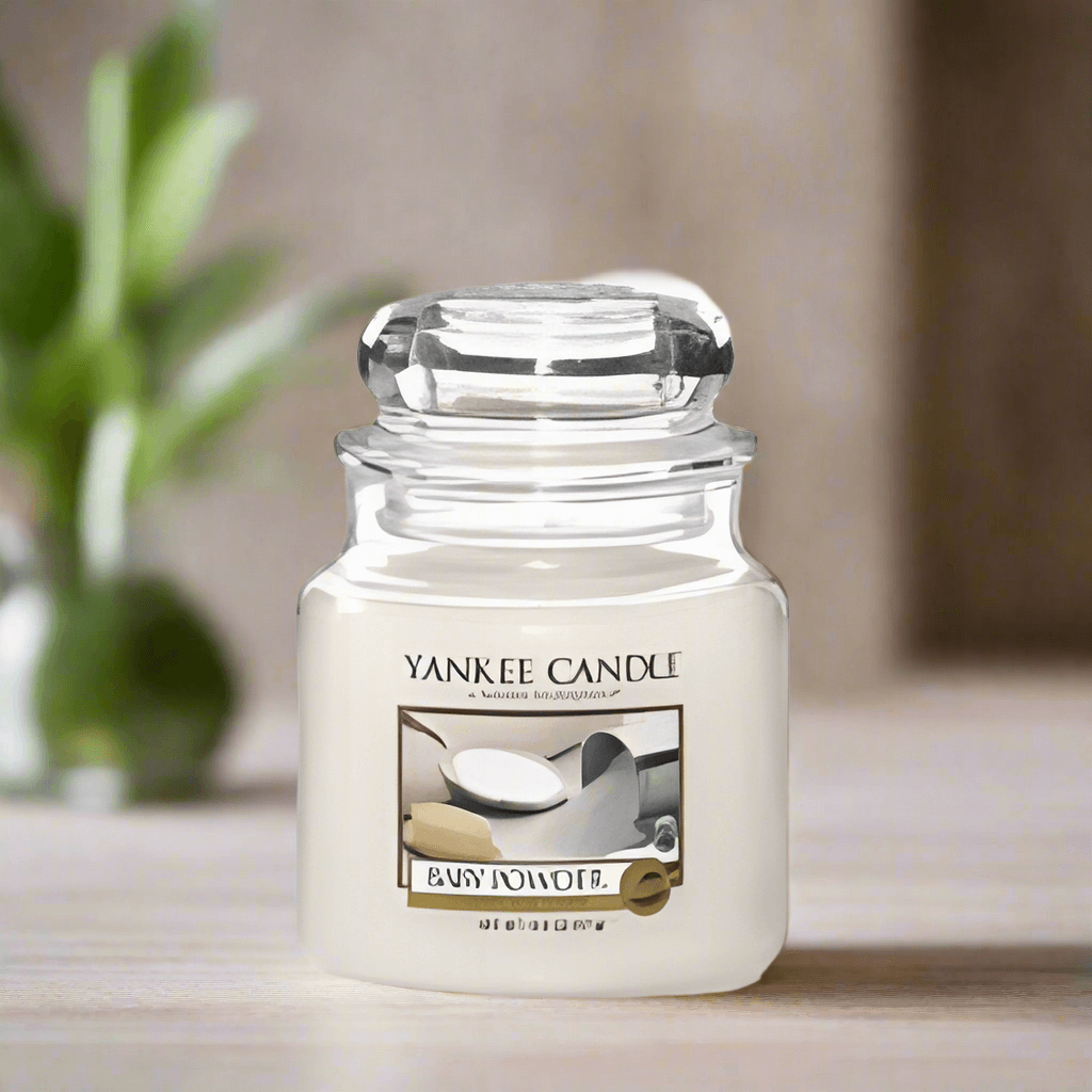 Yankee Candle Baby Powder Medium Jar Scented Candle Yankee Candle