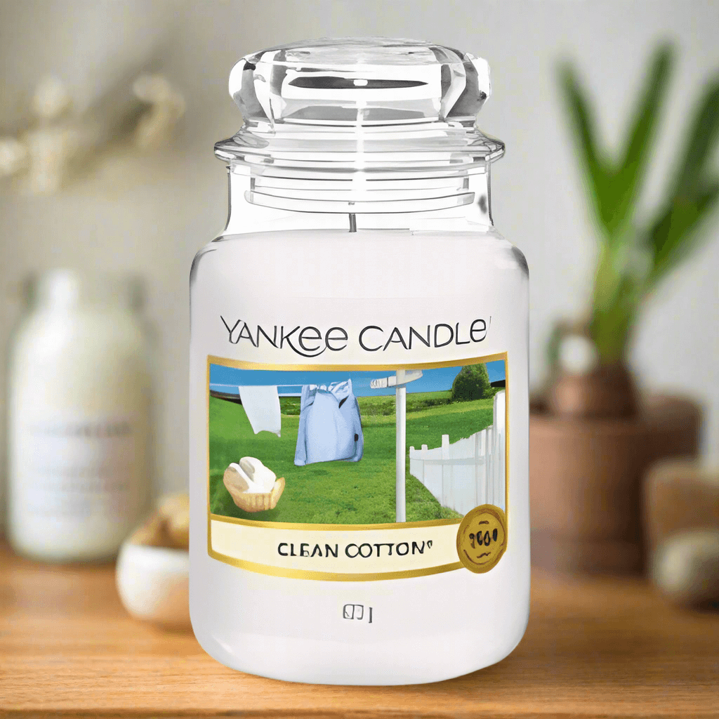 Yankee Candle Clean Cotton - Large Jar Scented Candle Yankee Candle