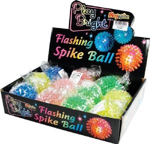 Coloured See Through Sensory Flashing Spikey Ball Curious Minds