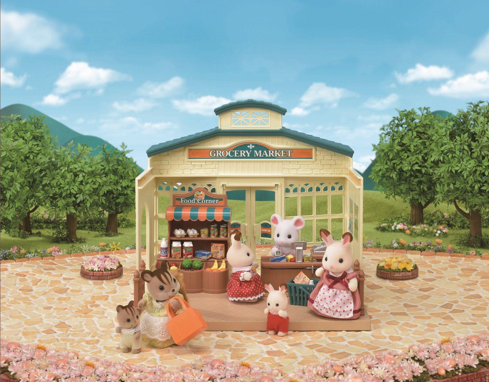Sylvanian Families Grocery Market Toy Shop Playset for Ages 3 and Up Curious Minds