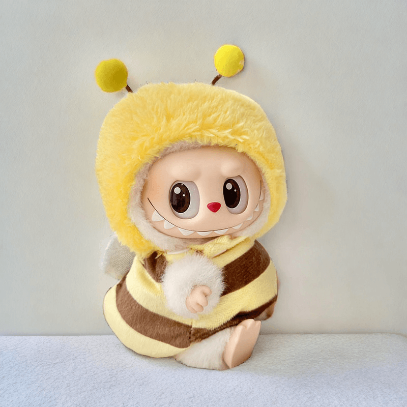 Labubu Honey Bee Outfit Set - Yellow & Brown Striped Character Costume FOXLEY LONDON
