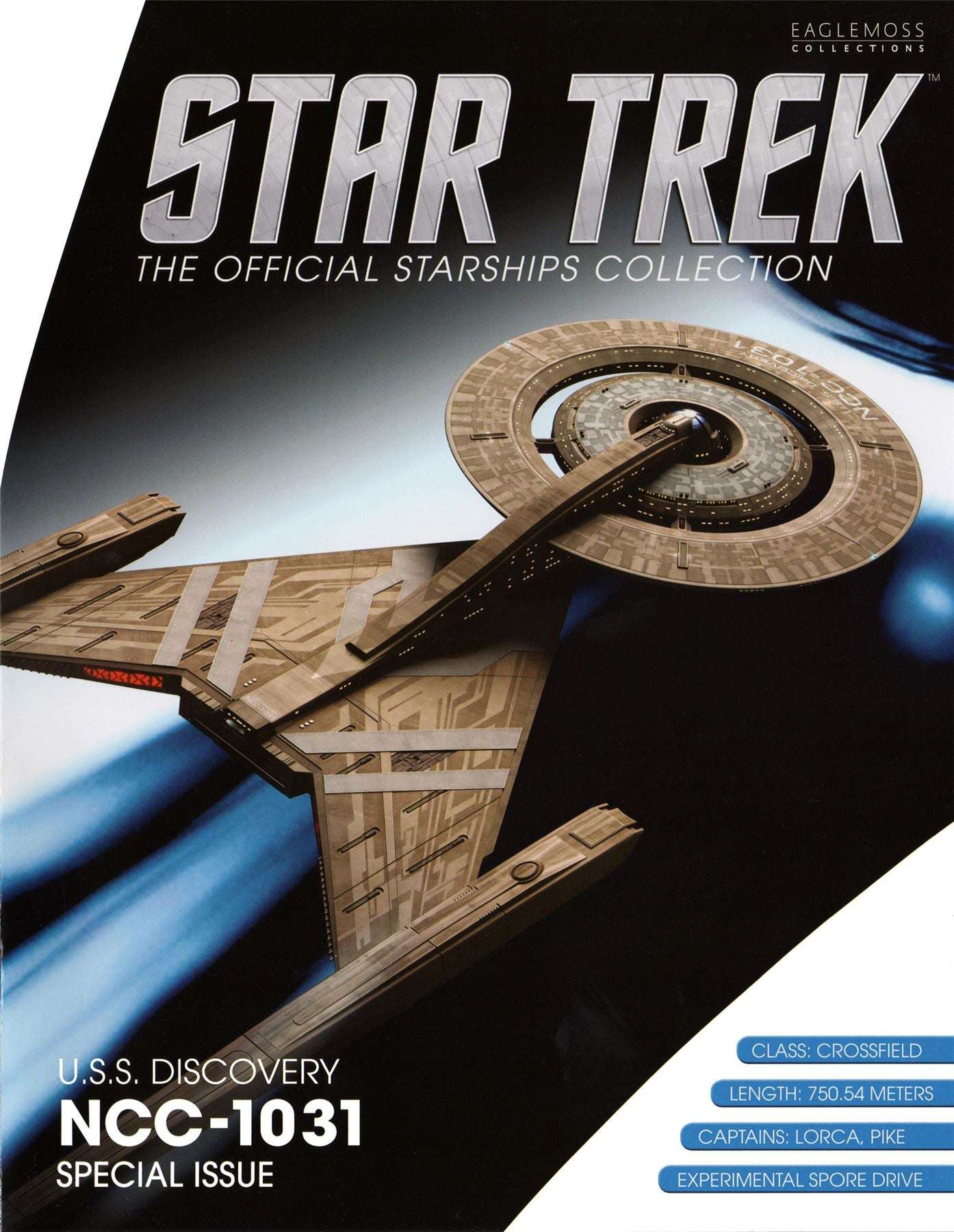 #21 U.S.S. Discovery NCC-1031 XL EDITION Diecast Model Ship (Eaglemoss / Star Trek) Real Merch