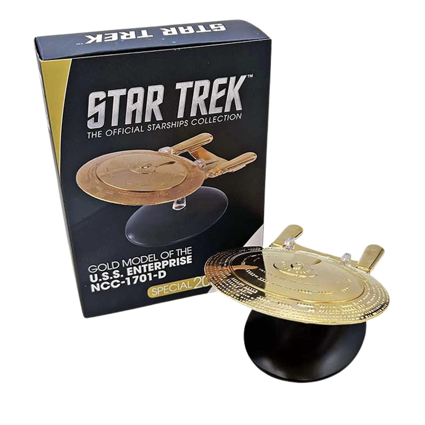 #20 Gold U.S.S. Enterprise NCC-1701-D Model Die Cast Ship SPECIAL ISSUE (Eaglemoss / Star Trek) Real Merch