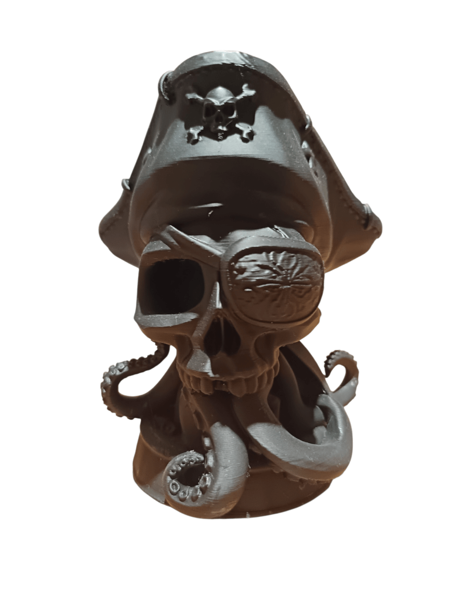 Black Pirate Skull/Octopus shelf Decor Figurine PLA The Imagination Shop