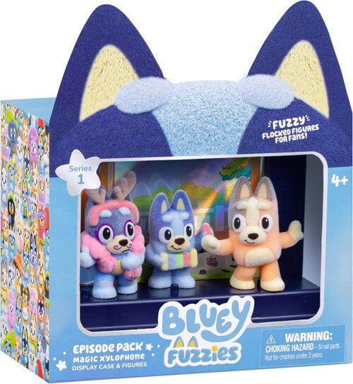 Bluey Episode Pack Magic Xylophone 3 Mini-Figures with Collector's Case Bluey