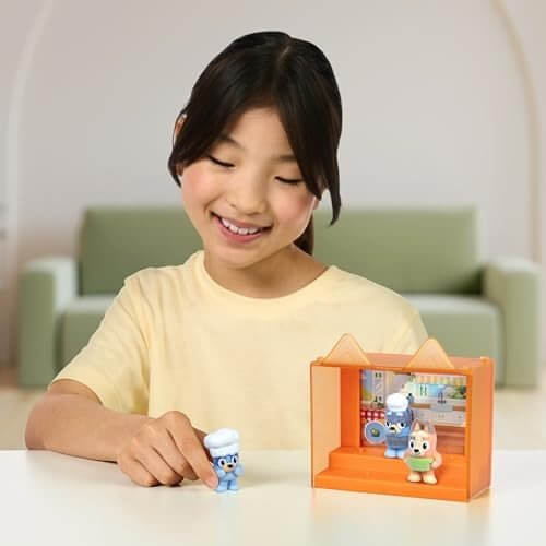 Bluey Fuzzies Episode Pack Pavlova with 3 Figures and Case Bluey