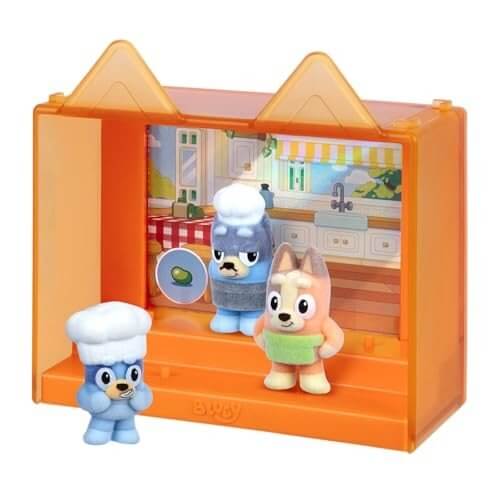 Bluey Fuzzies Episode Pack Pavlova with 3 Figures and Case Bluey