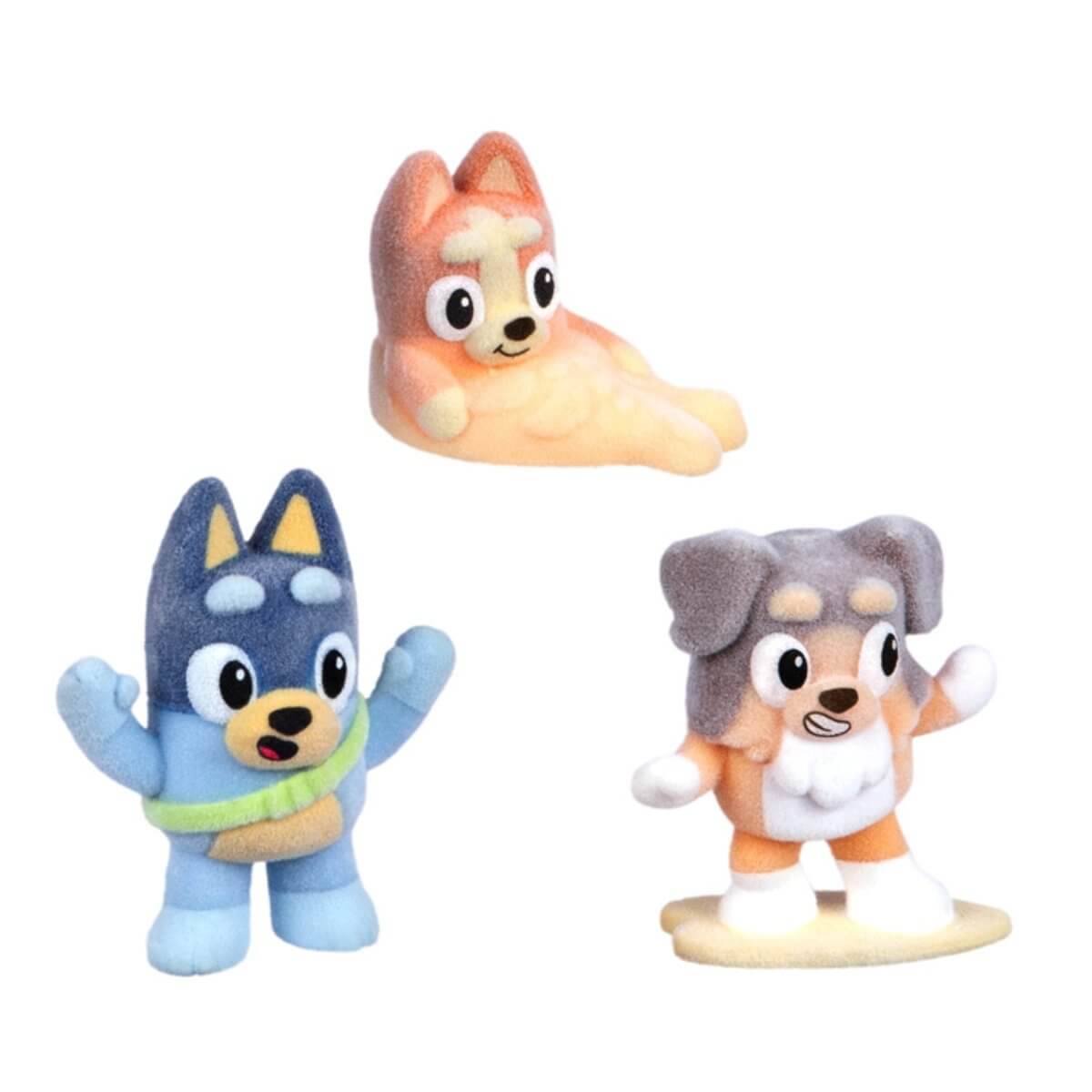 Bluey Fuzzies Episode Pack The Beach 3 Figures And Display Case Bluey