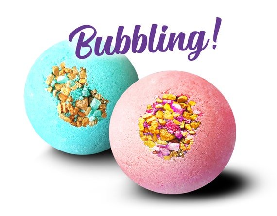 Bomb Cosmetics Fizzy Bath Bombs Watercolours Gift Set Large Bomb Cosmetics