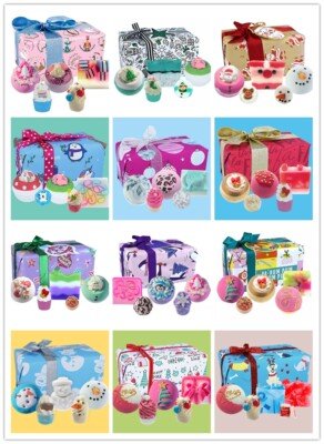 Bomb Cosmetics Fizzy Bath Bombs Watercolours Gift Set Large Bomb Cosmetics