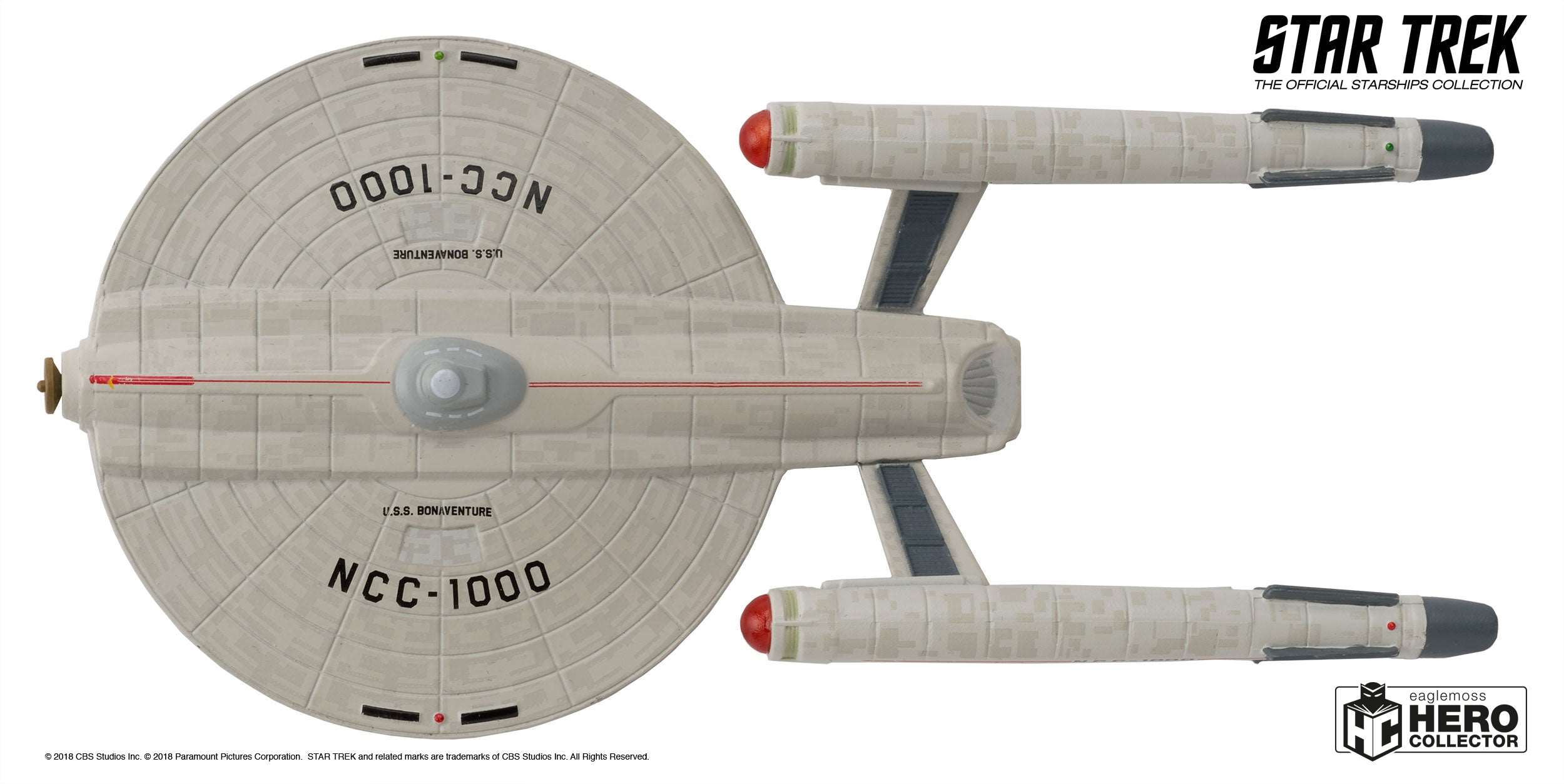 #12 U.S.S. Bonaventure NCC-1000 Model Diecast Ship BONUS ISSUE (Eaglemoss / Star Trek) Real Merch
