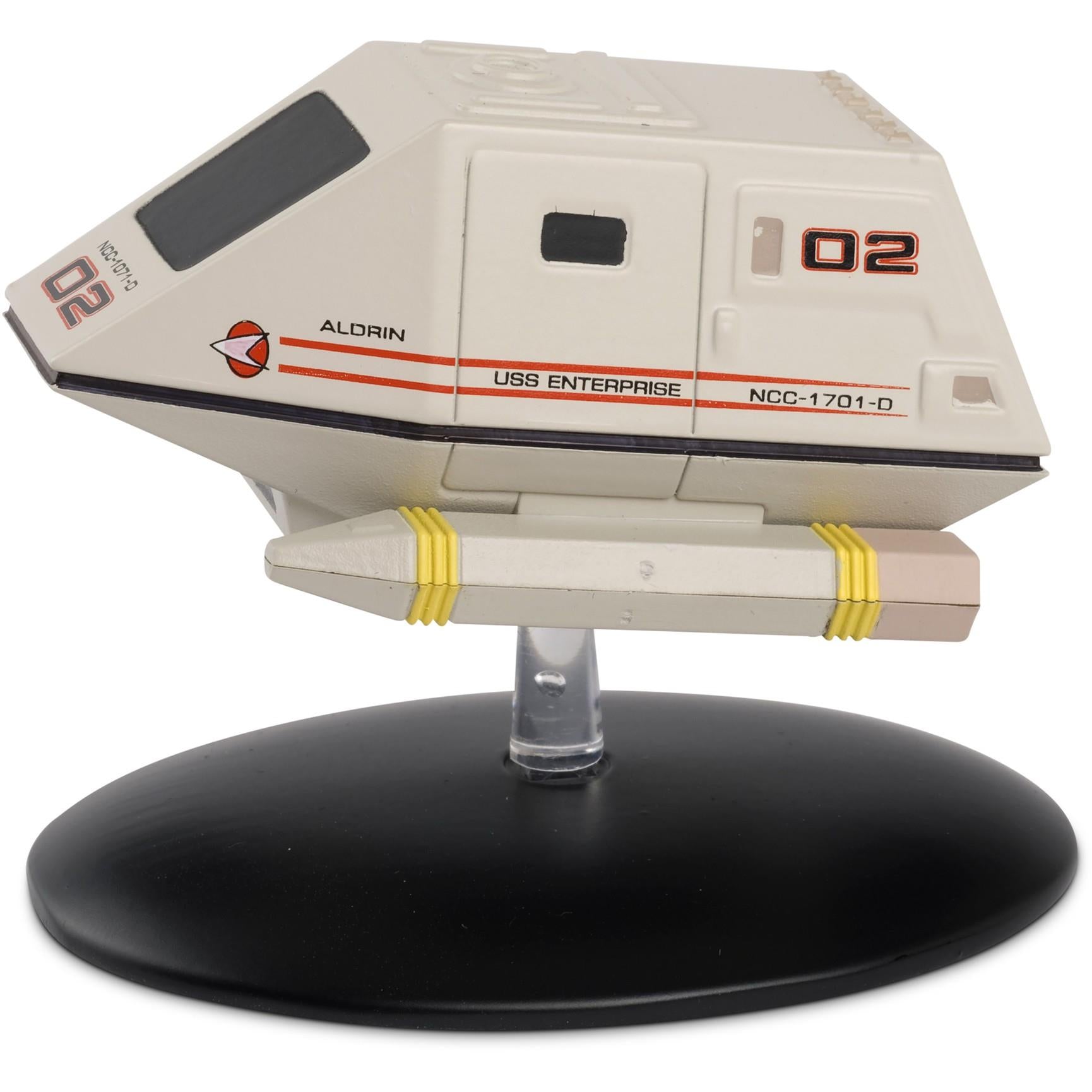 #08 Type-15 Shuttlepod NCC-1701-D "02 Aldrin" Shuttlecraft Diecast Model Ship (Eaglemoss / Star Trek) Real Merch