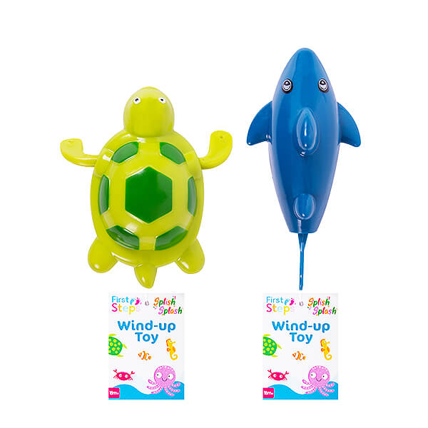 Children's Turtle OR Shark Cute Wind-Up Swimming Bath Toy Curious Minds