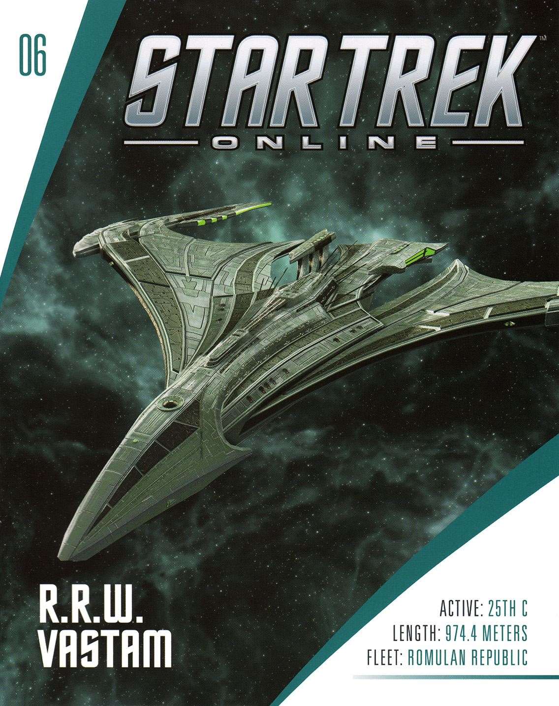 #06 R.R.W. Vastam - Vastam-class Romulan Tactical Command Warbird Diecast Model Ship STO (Star Trek / Eaglemoss) Real Merch