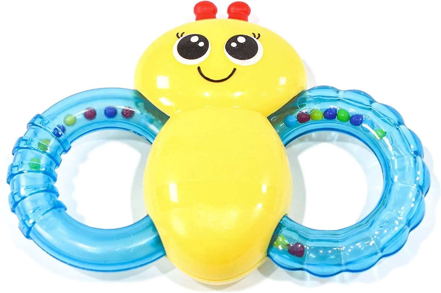 Baby's Soothing Bee Teething Rattle Sensory Toy Curious Minds