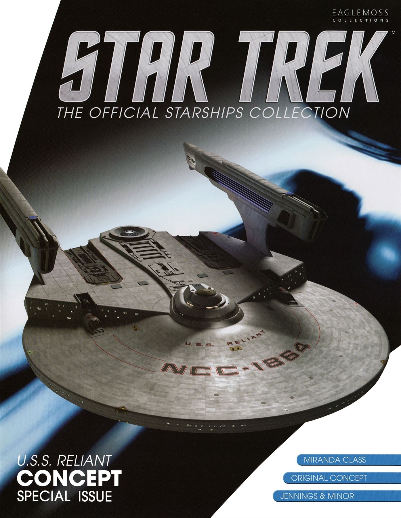 #24 U.S.S. Reliant Concept SPECIAL ISSUE Model Die Cast Ship (Eaglemoss / Star Trek) Real Merch