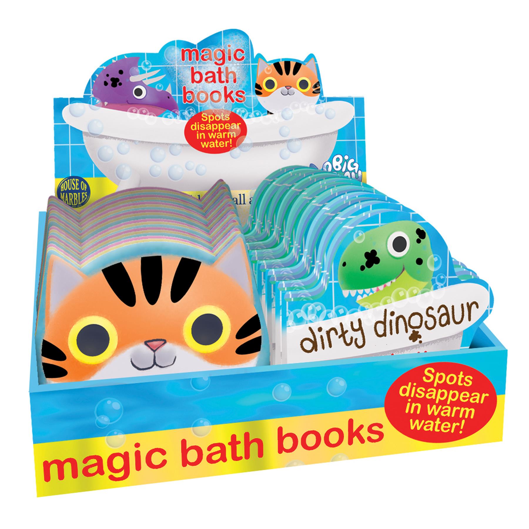 Baby's Magic Bath Book with Disappearing Design - Animal OR Dinosaur Curious Minds