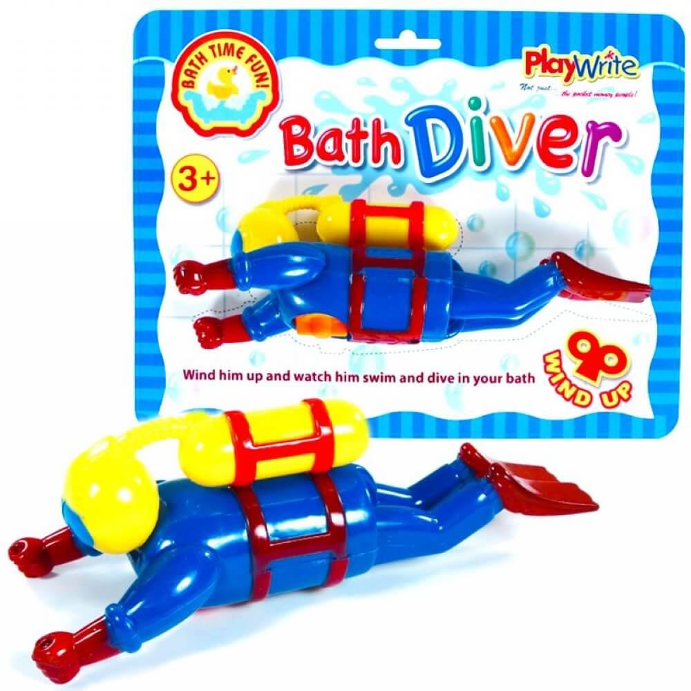 Children's Bathtime Clockwork Diver Wind Up Toy Curious Minds