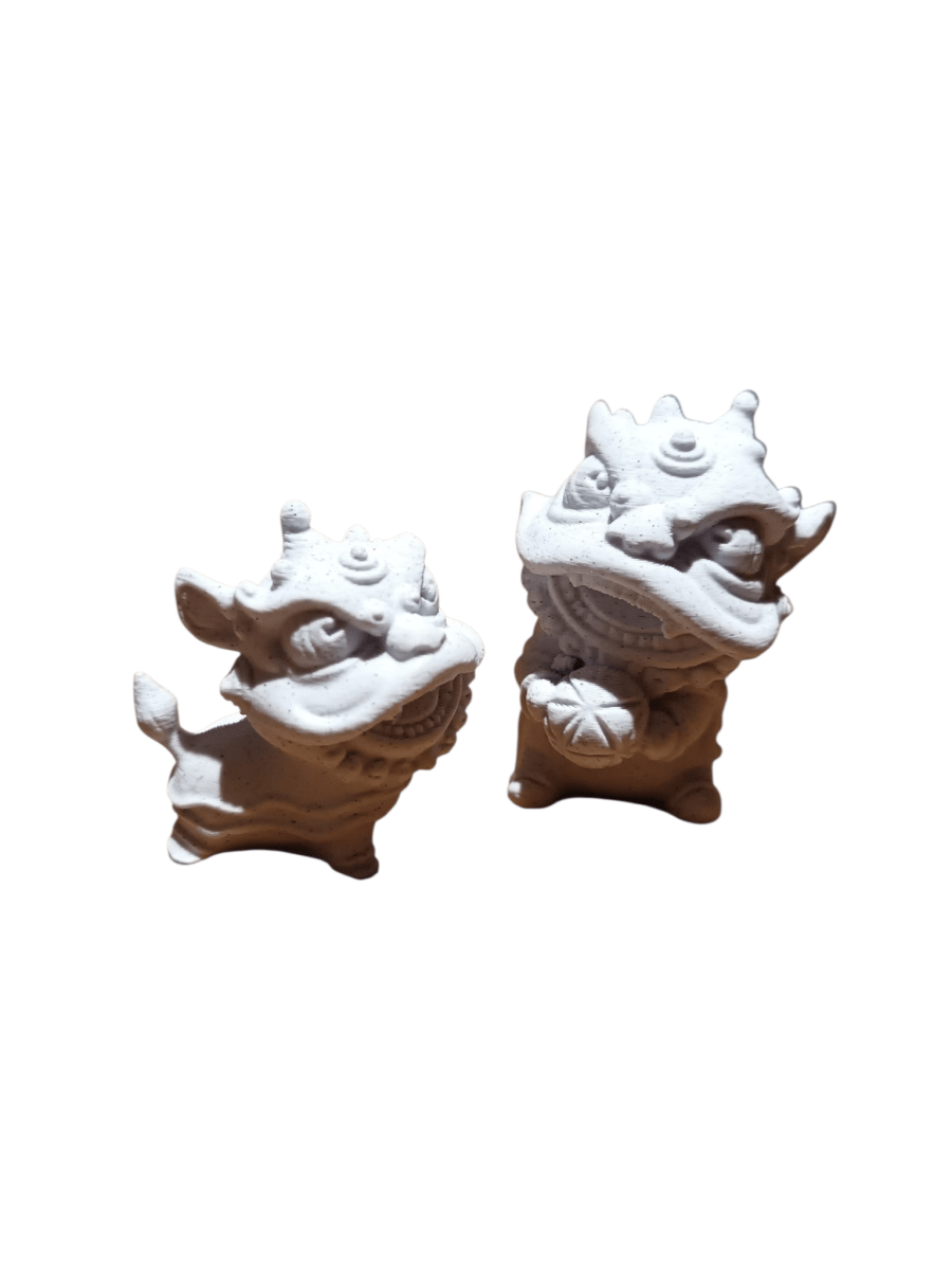 Cute Happy Stone Effect Figurines (Pair) PLA The Imagination Shop