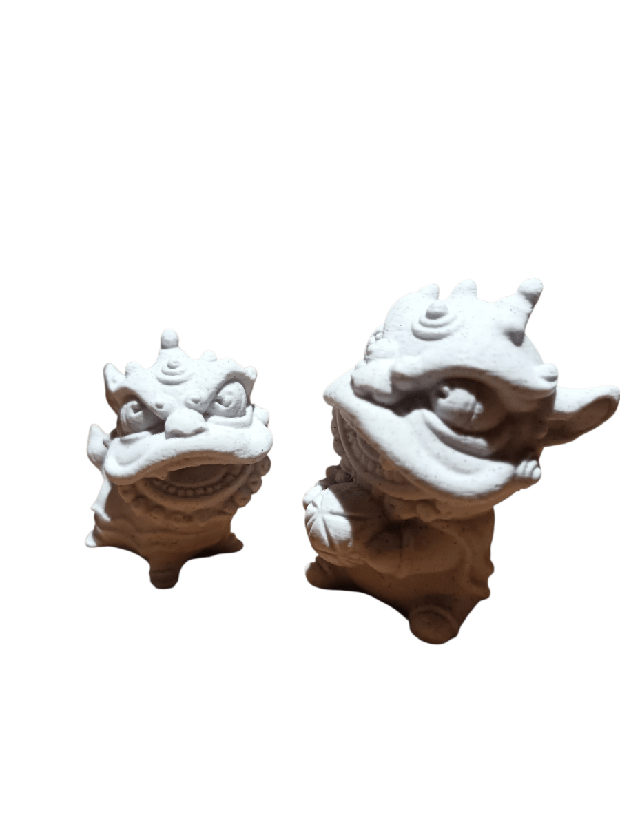 Cute Happy Stone Effect Figurines (Pair) PLA The Imagination Shop