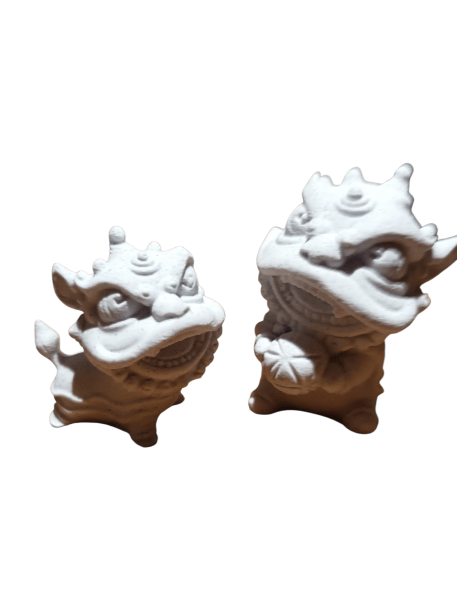 Cute Happy Stone Effect Figurines (Pair) PLA The Imagination Shop