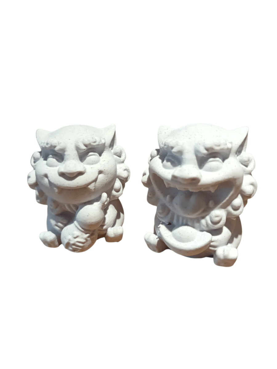 Cute Happy Stone Effect Ornaments (Pair) PLA The Imagination Shop