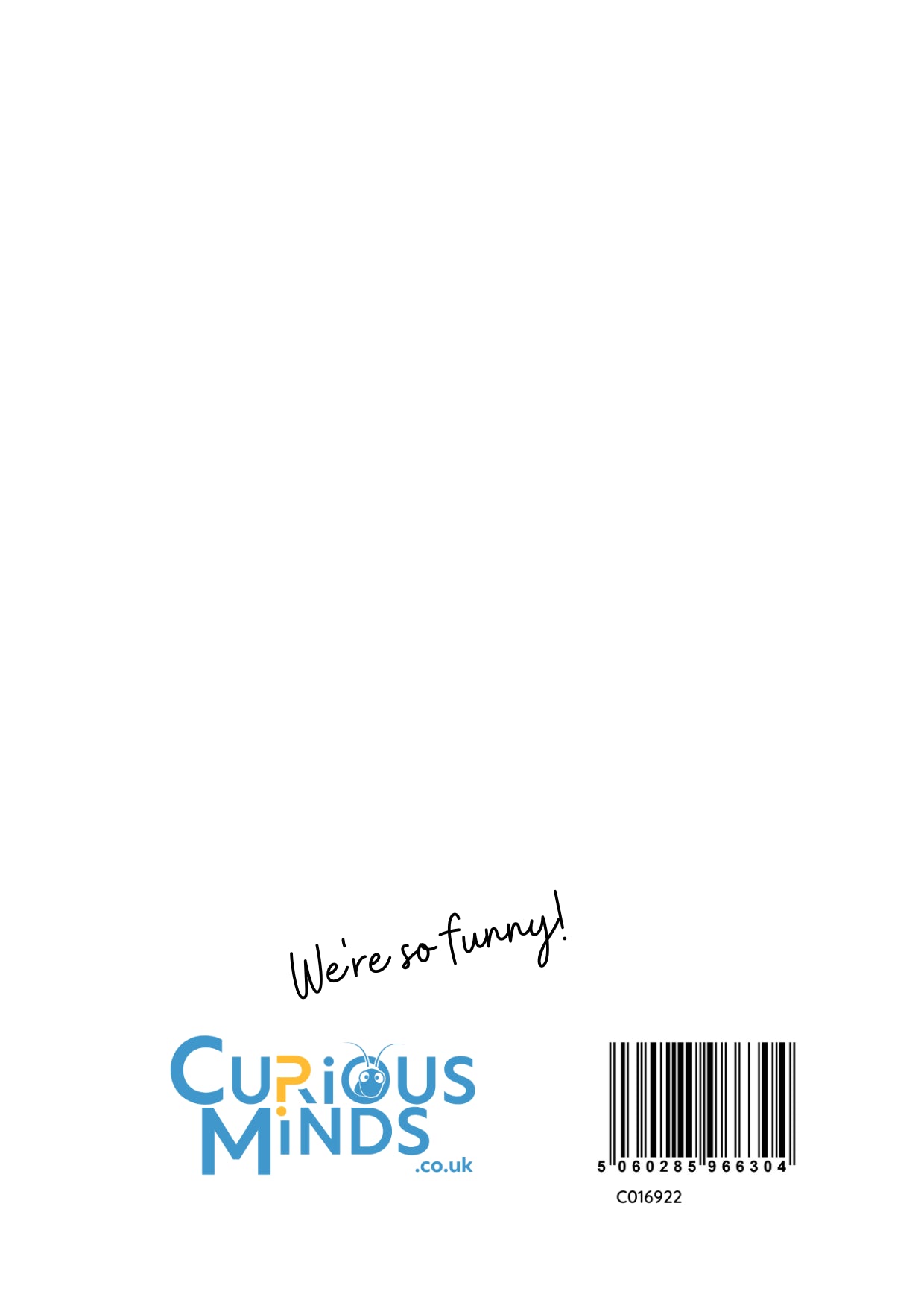 Curious Minds Periodic Table Science Joke Birthday Card (105 x 148 mm) Curious Minds