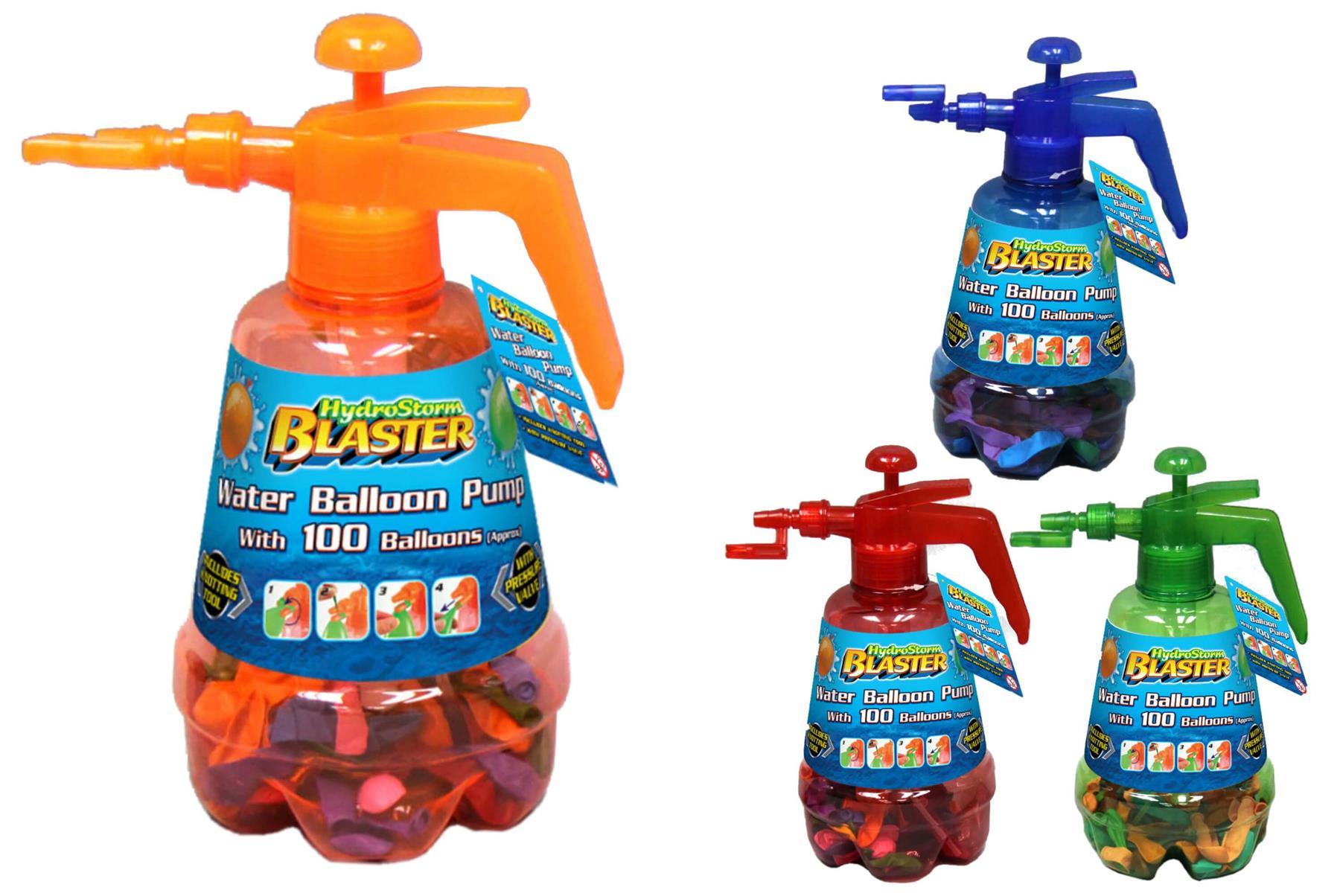 Children's Water Balloon Pump with 100 Multicoloured Balloons Curious Minds