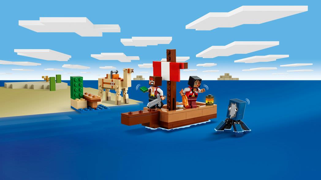 Lego Minecraft 21259 The Pirate Ship Voyage Toy Playset for Ages 8+ Curious Minds
