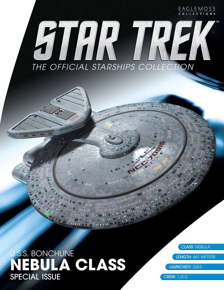 #26 U.S.S. Bonchune NCC-70915 (Nebula-Class) XL EDITION Model Die Cast Ship (Eaglemoss / Star Trek) Real Merch