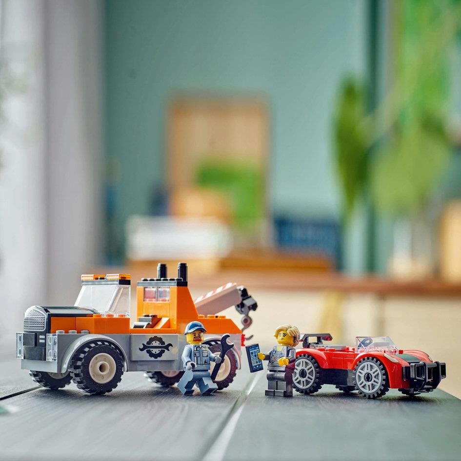 Lego City 60435 Tow Truck & Sports Car Repair Playset for Ages 4 & Up Curious Minds
