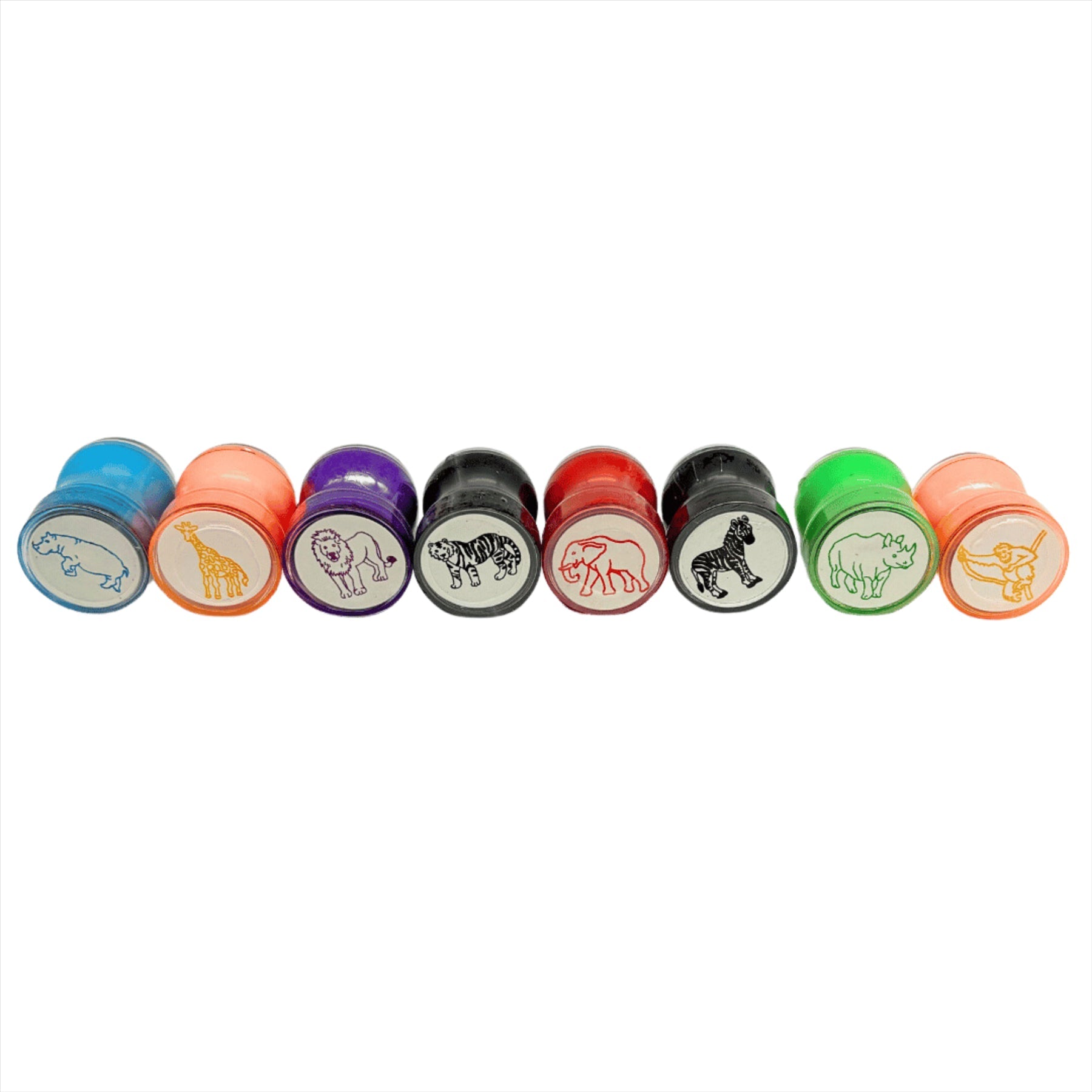 Double Sided Self Inking Wild Animal Stamper with Roller (single) Curious Minds