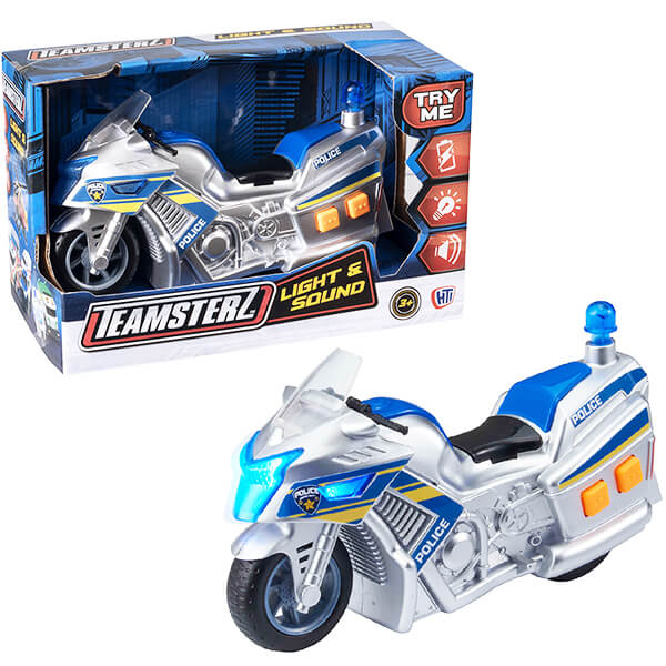 Children's Plastic Police Motorcycle Toy with Lights and Sounds Curious Minds