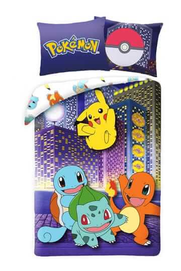 Pokémon Single Duvet Set (Vers 3) 140cm x 200cm Helantex
