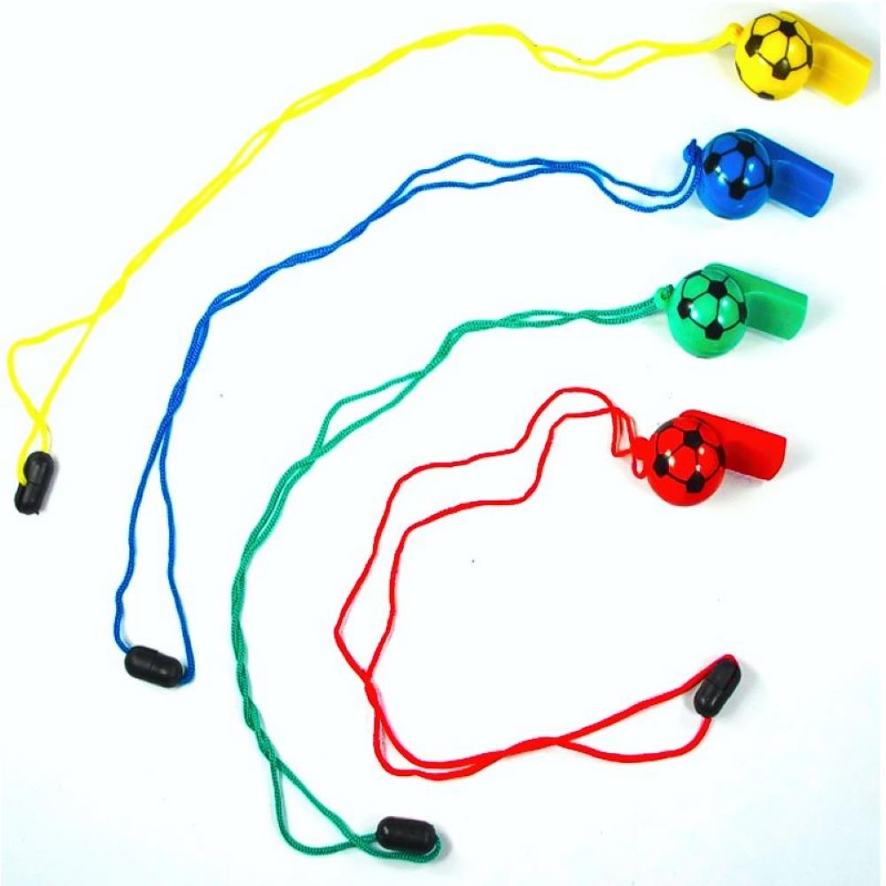 Children's Football Whistle & Cord (assorted colours) Curious Minds
